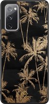 Casimoda® hoesje - Geschikt voor Samsung Galaxy S20 FE - Palmbomen - Zwart TPU Backcover - Planten - Zwart