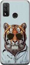 Casimoda® hoesje - Geschikt voor Huawei P Smart (2020) - Tijger Wild - Siliconen/TPU - Soft Case - Blauw - Tijger