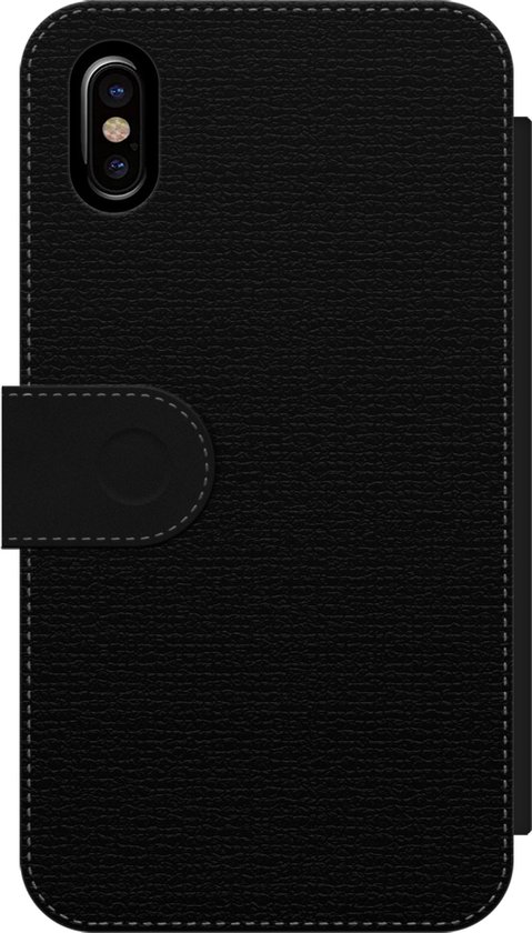 Casimoda® bookcase - Geschikt voor iPhone Xs - Hoesje met pasjeshouder - Marmer Blauw Kubussen - Blauw - Kunstleer