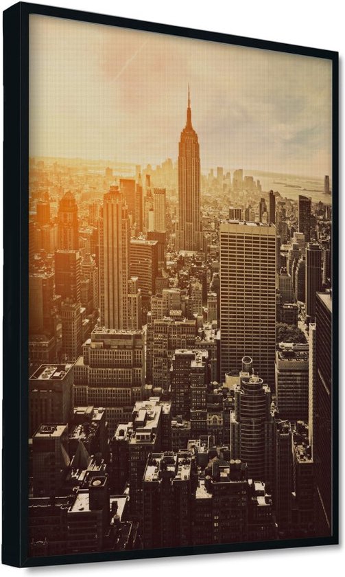 Akoestisch schilderij AcousticPro® - paneel met uitzicht op Manhattan, New york - Design 81