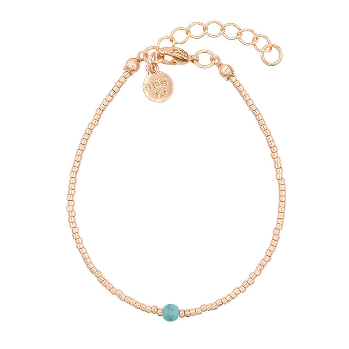 Mint15 Armband 'Simply Delicate - Turquoise' - Roségoud