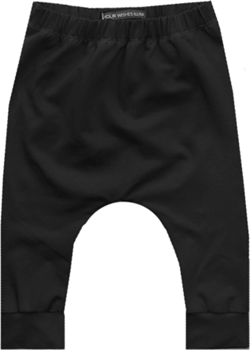 Your Wishes Baggy Solid Black - Baby Broekje - Zwart - Jongens & Meisjes - Maat: 62/68