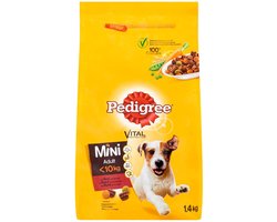 3x Pedigree - Droogvoer met Rund & Groenten - Mini Adult- 1,4kg (3x1.4kg)