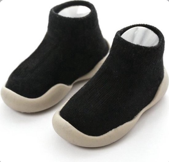 Antislip baby schoentjes - maat 24/25 – 15 cm - zwart