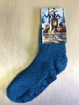 Warme sokken- Huissokken - knuffelsokken - MET ANTISLIP- onze size- Aqua Blauw
