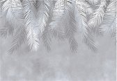 Fotobehangkoning - Fotobehang - Bladeren - Palmboom - Botanisch - 152.5 x 104 cm - Vliesbehang