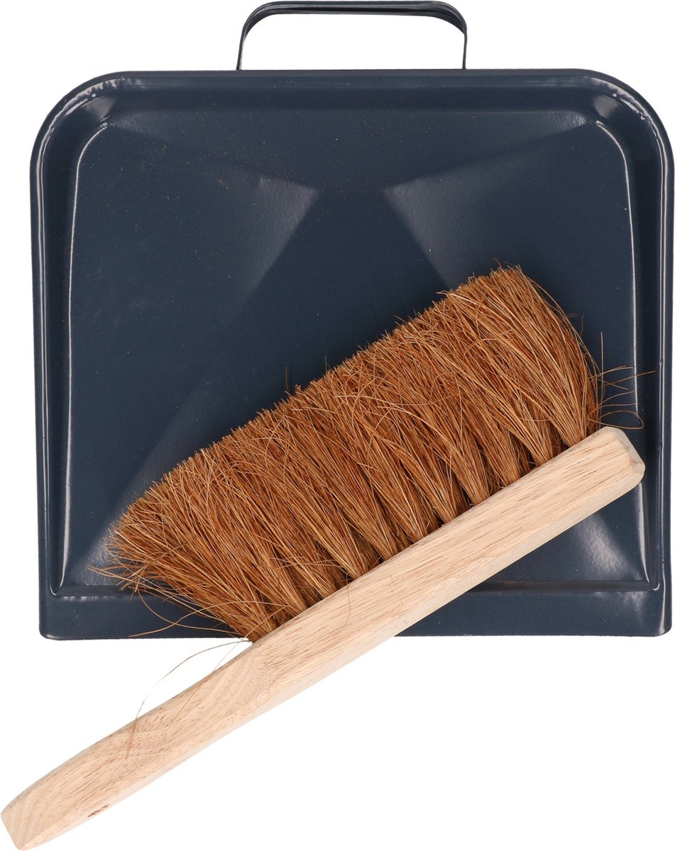 Goedkoopste Stoffer en blik van metaal - 29 x 23 cm - Schoonmaak/huishoudartikelen - Schoonmaken - Binnen/buiten vegen