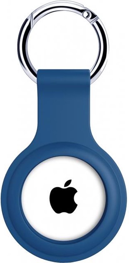 Sleutelhanger geschikt voor: de Airtag -Apple Airtag sleutelhanger - Airtag-sleutelhanger - Airtag hoesje blauw - Siliconen