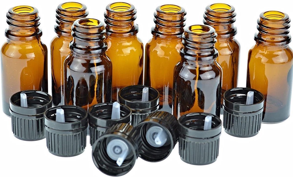 Glazen druppelflesje | 10ml | voor geurolie | 10 st. | Leeg