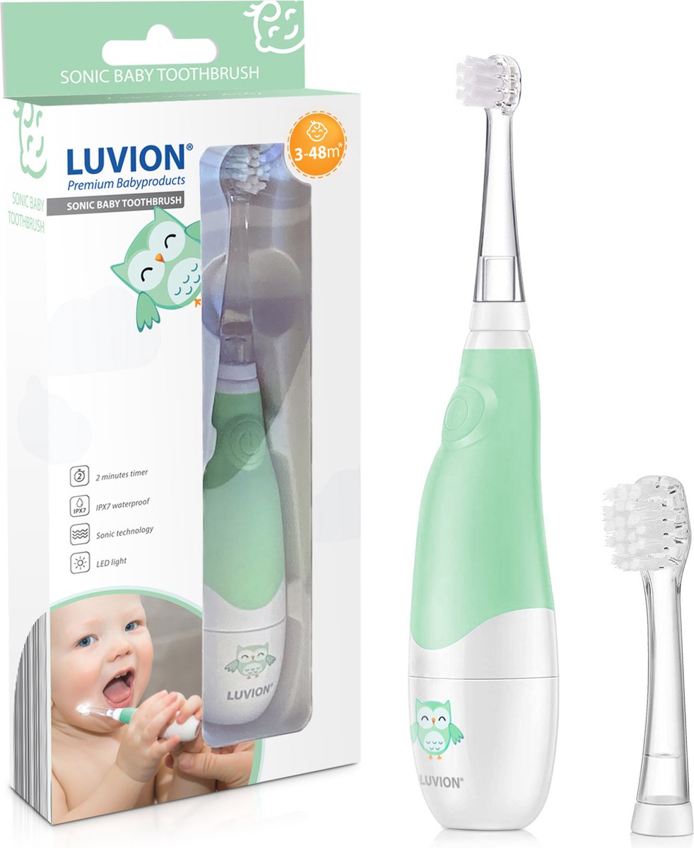 LUVION® 250S - Sonische Elektrische Tandenborstel voor Baby en Peuter - 0 t/m 4 Jaar - Met Timer - Luvion