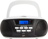 Aiwa BBTU-300BW draagbare stereo-installatie Analoog & digitaal 5 W Zwart, Wit