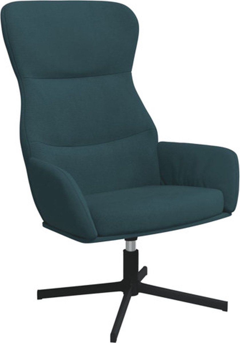 vidaXL Relaxstoel - fluweel - blauw