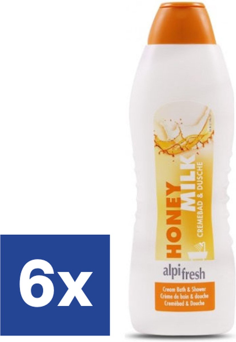 AlpiFresh Honing Bad & Douchecrème - 6 x 1000 ml