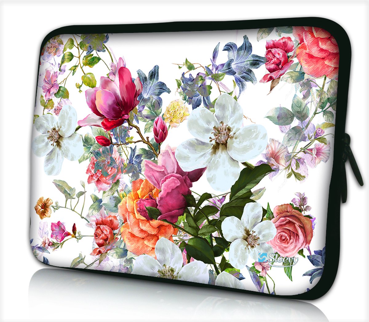 Laptophoes 14 inch bloemen - Sleevy - laptop sleeve - laptopcover - Alle inch-maten & keuze uit 250+ designs! Sleevy