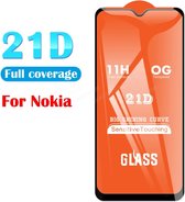 21D Full Cover Full Glue Glass Screen Protector for Nokia X20 / X10 _ Black