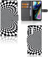 Telefoonhoesje met Pasjeshouder Motorola Moto G52 | Moto G82 Wallet Book Case Illusie