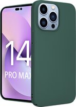 Shieldcase geschikt voor Apple iPhone 14 Pro Max ultra thin case - groen - Dun hoesje - Ultra dunne case - Backcover hoesje - Shockproof dun hoesje iPhone