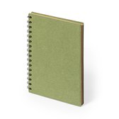Notitieboekje A5 - Notitieboek - Logboek - To do lijst - Hardcover - Spiraal - Gelinieerd - 80 Pagina's - Gerecycled karton - groen