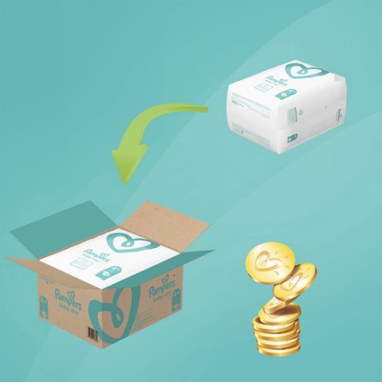 Pampers Baby-Dry Luiers - Maat 4+ (10-15 kg) - 152 stuks - Maandbox
