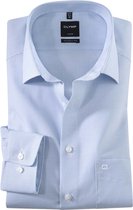 OLYMP Luxor modern fit overhemd - blauw met wit geruit - Strijkvrij - Boordmaat: 40
