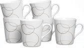 mokkakopjes , Koffiekopjes , espressokopjes - kopjes - Cappuccino kopjes / SET 6-delig