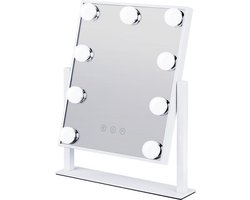 Bright Beauty Vanity make up spiegel met verlichting - wit - dimbaar met drie lichtstanden