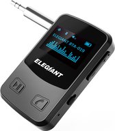 ELEGIANT Bluetooth Receiver Bluetooth Ontvanger - Draadloze ontvangers & Streamers - Bluetooth 5.0 - Transmitter - met handsfree bellen - voor auto - Zwart