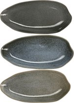 Zao ovale schaal - keramiek - Assortiment -  29,7 x 14,3 x 2,2 cm - Set-3