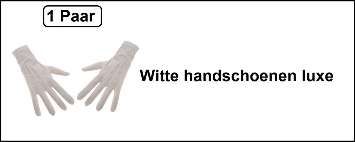 Witte handschoenen luxe katoen de luxe mt.L- Prinsen handschoenen raad van  elf... | bol.