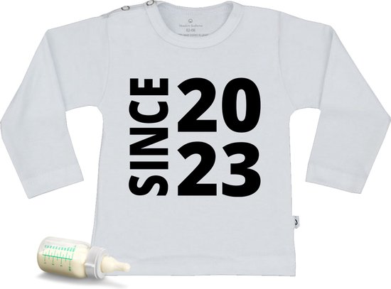 T-shirt Bébé Since 2023 - blanc - Manches longues - Taille 50/56