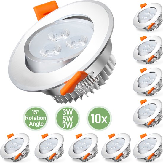 RGB kleur Dual White 6 Watt Mi-Light LED 220Volt inbouwspots, Losse spot zonder remote