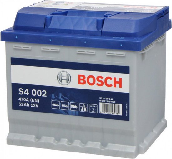Batterie démarrage voiture BOSCH S4002 12V 52Ah | bol.com