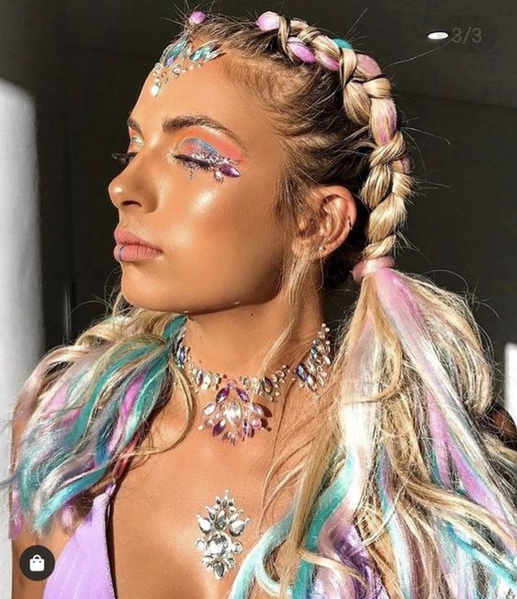 GlittersXL - Festival Face Jewels (Rainbow / regenboog ) [Dots