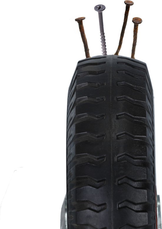 Relaxdays Rueda De Carretilla 2.50-4, Set 2, Goma Maciza, Llanta Acero Neumatico Repuesto Antipinchazos 80 Kg Negro 85661324