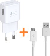 Wandlader Quick Charge Inclusief 1 Meter Kabel geschikt voor: Kobo Aura H2O Edition 2 / Clara HD / Glo HD - Oplaadblokje - USB Stekker - Oplader - USB Lader