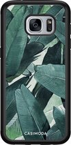 Casimoda® hoesje - Geschikt voor Samsung Galaxy S7 - Jungle - Zwart TPU Backcover - Planten - Groen