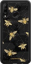 Casimoda® telefoonhoesje - Geschikt voor Huawei P30 Lite - Bee Yourself - Zwart TPU hoesje - Backcover - Zwart - Geen opdruk