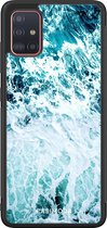 Casimoda® hoesje - Geschikt voor Samsung Galaxy A71 - Oceaan - Zwart TPU Backcover - Water - Blauw