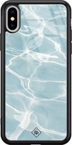 Casimoda® hoesje - Geschikt voor iPhone Xs Max - Oceaan - Luxe Hard Case Zwart - Backcover telefoonhoesje - Bruin/beige