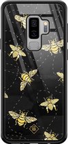 Casimoda® hoesje - Geschikt voor Samsung Galaxy S9+ - Bee Yourself - Luxe Hard Case Zwart - Backcover telefoonhoesje - Zwart