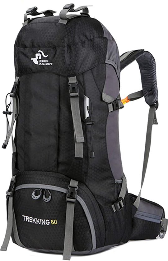 Free knight -Backpack 60 L , Donkerzwart ,Waterdichte ,Ultralichte,Handige...