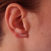 Tesoro Mio Michel - Boucles d' Boucles d'oreilles barre - Clous avec placage Argent