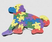 Houten Puzzel-Hond-Speelgoed-vanaf 3jaar