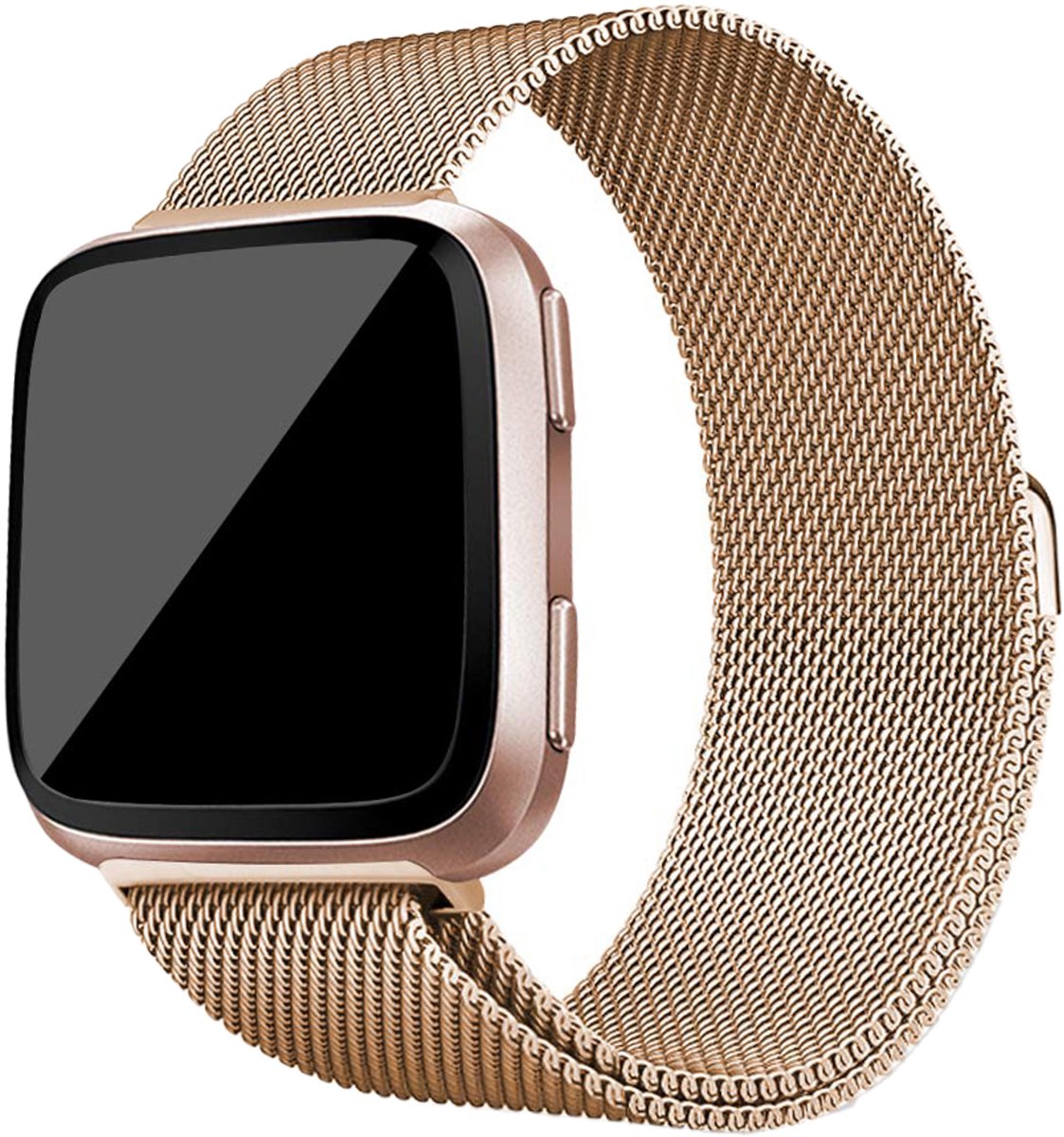 123Watches.nl Fitbit versa milanese band - rose goud - SM