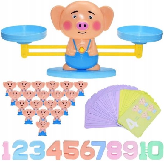 Afbeelding van het spel Mivida - Educatief Speelgoed - Leren Rekenen - Verschillende Levels - Spelend Leren - Tellen - Varken - Piggy Balance - Vanaf 3 Jaar - Montessori Speelgoed - Evenwicht - Leerzaam - Wiskunde