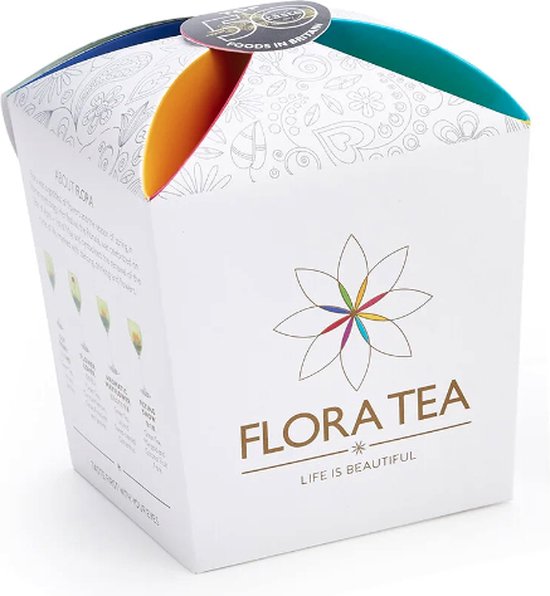 Fleur de thé - nouveau boissons au thé - Astuce cadeau - Emballage cadeau thé - Flora Thee Coffret cadeau thé avec 6 fleurs de thé assorties