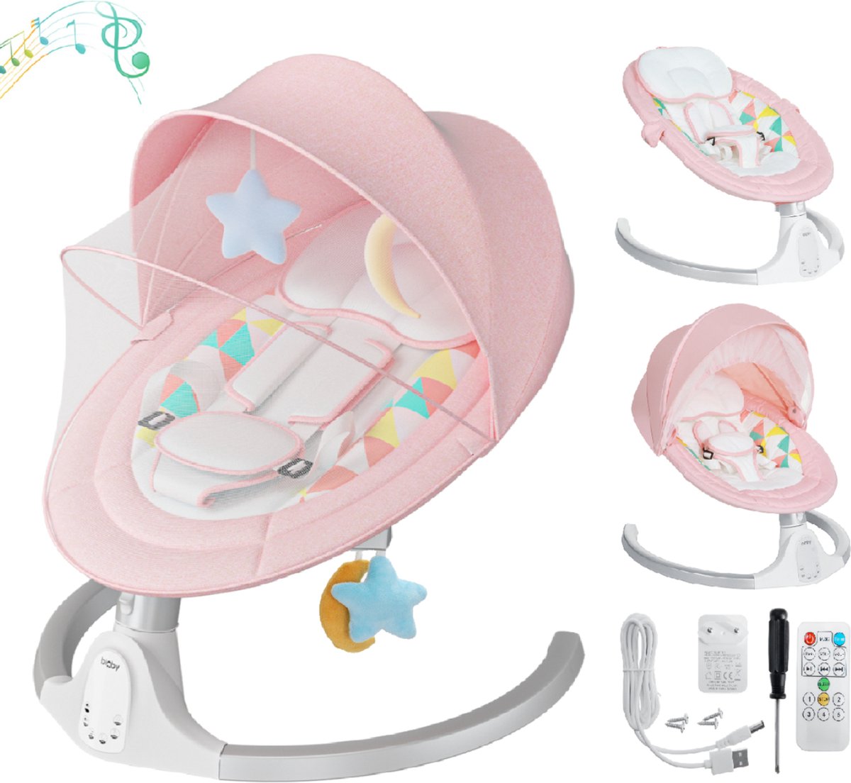 X Adventure Elektrische Wipstoel Rocco Teddy Oud Roze | Baby & Tiener Megastore