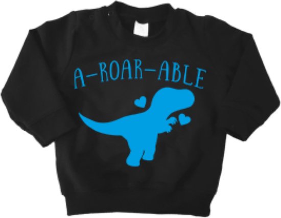 Sweater - Dino - A Roar Able - Maat 80 - Zwart Blauw