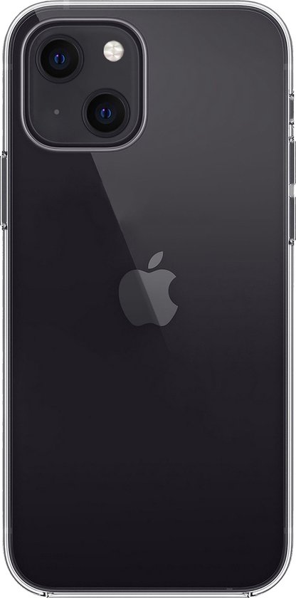 iPhone 14 gris foncé avec double appareil photo et logo Apple au dos.
