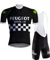 Retro Wielertenue Peugeot Zwart/Wit - REDTED (S)